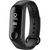 Bratara Fitness iUni N3C, Display OLED 0.96 inch, Bluetooth, Pedometru, Notificari, Negru